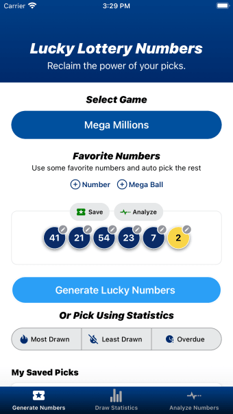 Lottery Generator  Statistics