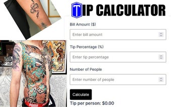 Tattoo Tip Calculator