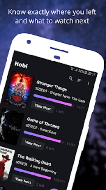 Hobi: TV Series Tracker Trakt Client For TV Shows