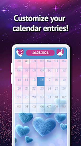 Glitter Heart - Cute Calendar