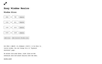 Easy Window Resize
