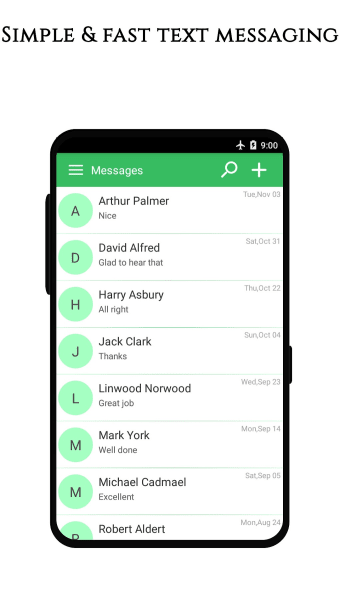 SMS text messaging app