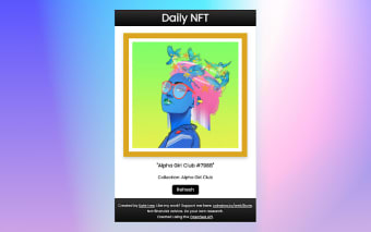 NFT of the Day app