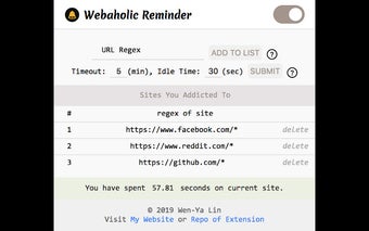 Webaholic Reminder