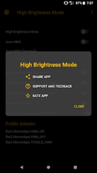 High Brightness Mode