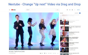 Nextube - Change "Up next" video on YouTube™