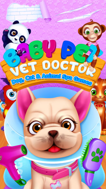 Baby Pet Vet Doctor - Dog Cat  Animal Spa Games