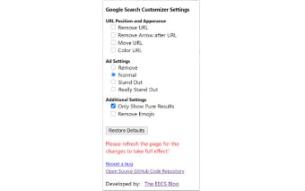 Google Search Ad Remover And Customizer