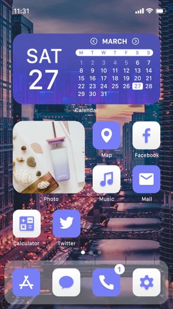 Wow Soft Blue Theme Icon Pack