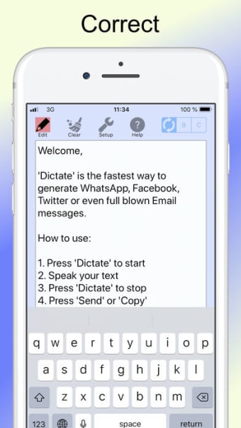 Dictation - Speech to text