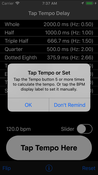 Tap Delay  Tempo Calculator