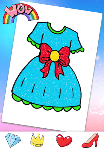 Glitter Dress Coloring Game