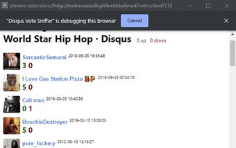 Disqus Vote Sniffer