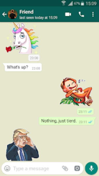 Stickers for text messages
