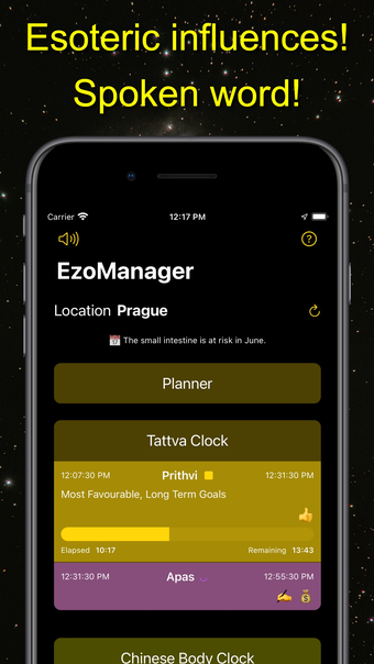 EzoManager  esoteric planner