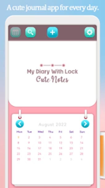 My Diary With Lock: Cute Notes