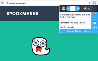 Spookmarks: Bookmarks that come back.