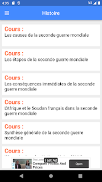 Histoire : Cours