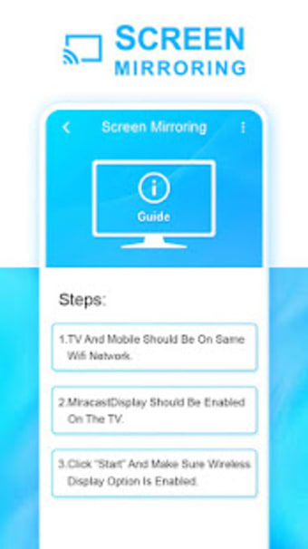 Screen Mirroring Connect to TV