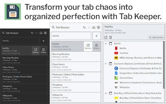 Tab Keeper - Tab Session Manager for Chrome