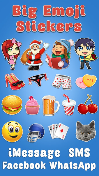 Big Emoji Keyboard - Stickers for Messages Texting  Facebook