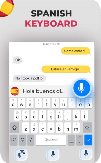 Spanish keyboard: voice typing