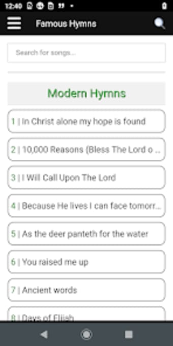 Modern  Ancient hymns offline