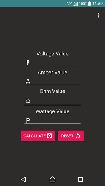 Calculator Volt/Amp/Watt/Ohm