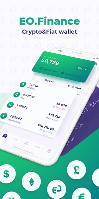 EO.Finance: Buy and Sell Bitcoin. Crypto Wallet