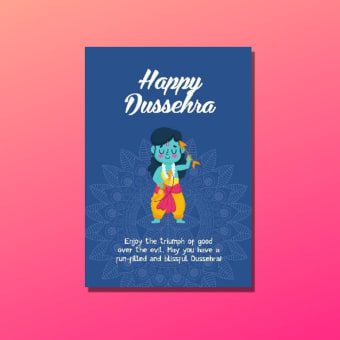 Dussehra Card Maker  Designer
