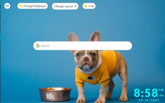 PetsTab: Cute Animal New Tab Theme For Chrome