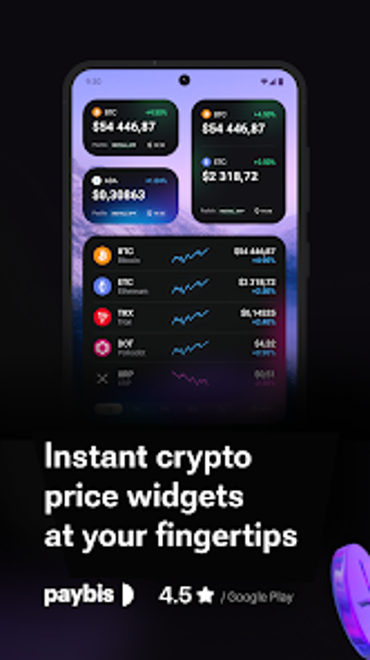 BTC ETH Crypto Tracker Widget