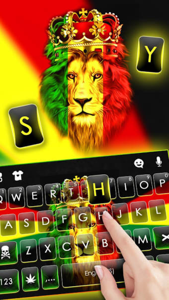 Reggae Lion Crown Keyboard Theme