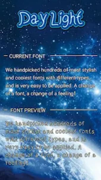 Day Light Font for FlipFont