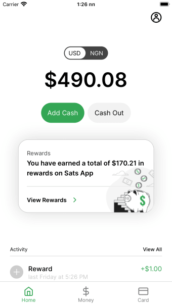 Sats App: Digital USD wallet