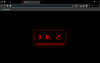 Digital Clock Screen