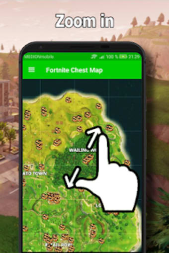 Fortnite Map with Chests