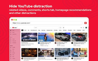 Hide YouTube distraction - Custom mode