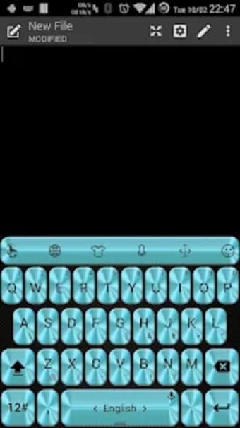 Keyboard Theme Metallic Aqua