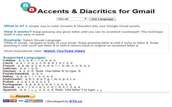 Accents & Diacritics for Gmail