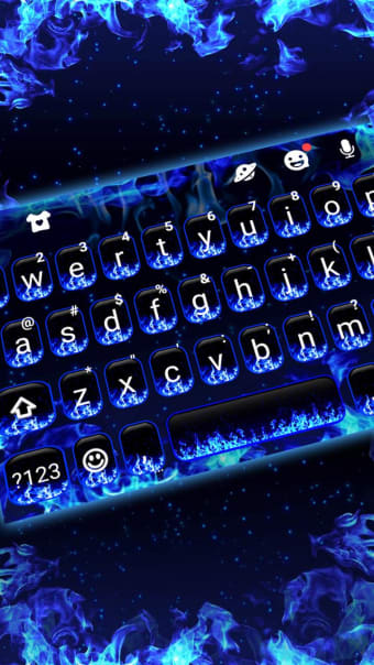 Blue Flames Keyboard Theme