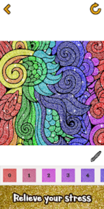Adult Glitter Color by Number Book  Sandbox Pages