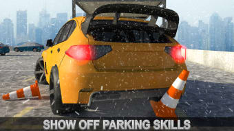 Multi-Level Snow Car Parking Mania 3D Simulator