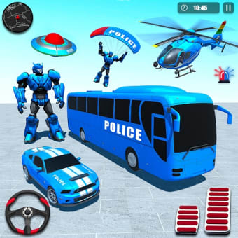 Police Bus Robot Car Games