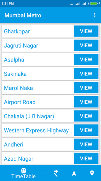 Mumbai Metro Timetable