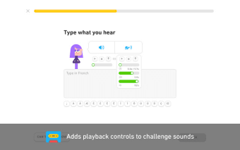 Duolingo TTS Controls