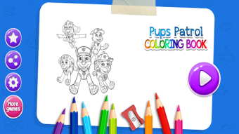 Pups patrol coloring book