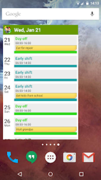 Shift Work Calendar FlexR Pro