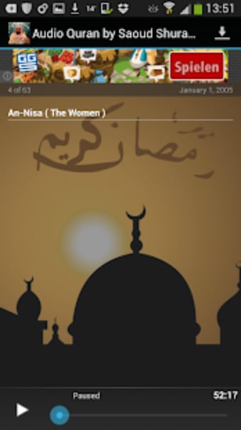 Audio Quran by Saoud Shuraim