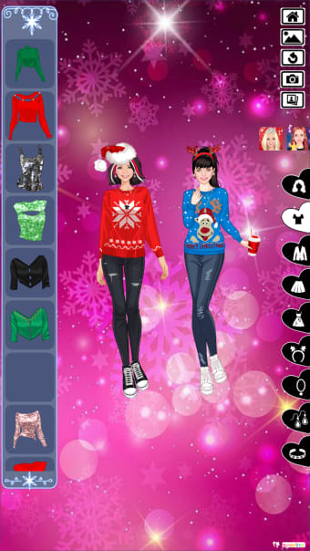 Winter time warm dress up game